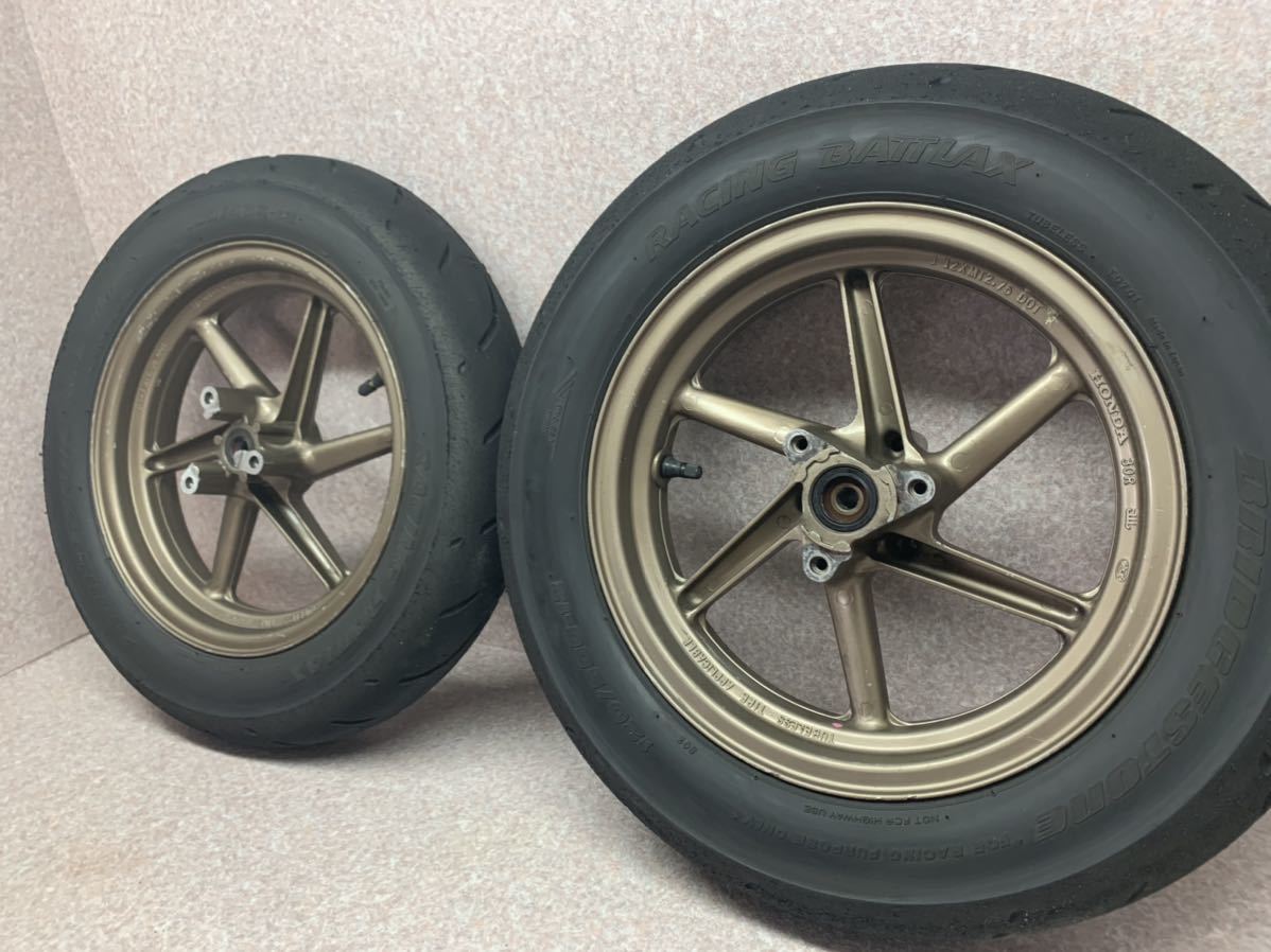 NSF100で使用 純正 F.Rホイール Racingタイヤ付き nsr50 nsr80 nsrmini 12インチ 純正ホイール モンキー エイプ100 xr100モタード NSF100 廃盤 公式通販 Yahoo!オークション -「xr100r」(ホイール) leche