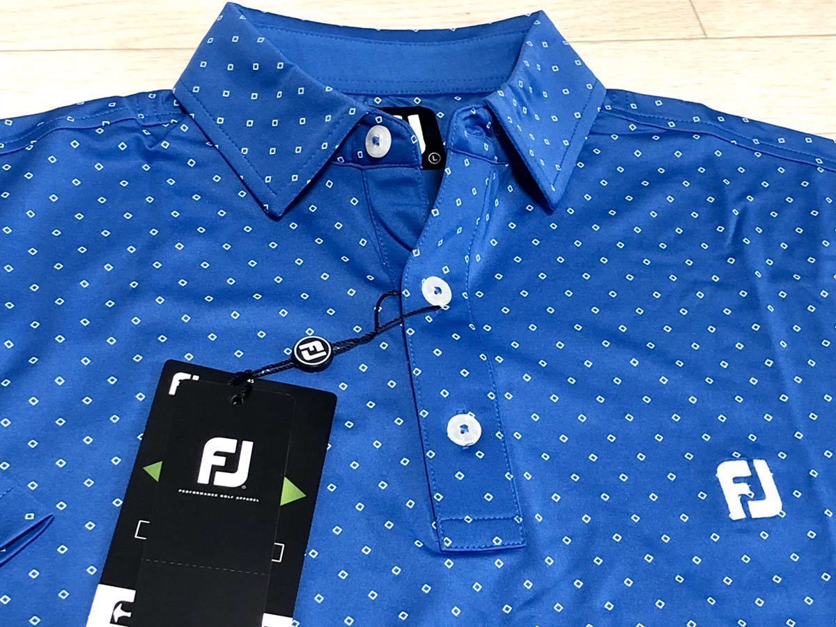 人気SALE，爆買い FootJoy フットジョイ ダイヤ柄 吸汗速乾 4WAYストレッチ 半袖ポロシャツ/ブルー/サイズM/送料198円(タイトリスト)｜売買されたオークション情報、yahooの商品情報をアーカイブ公開 - オークファ シャツ