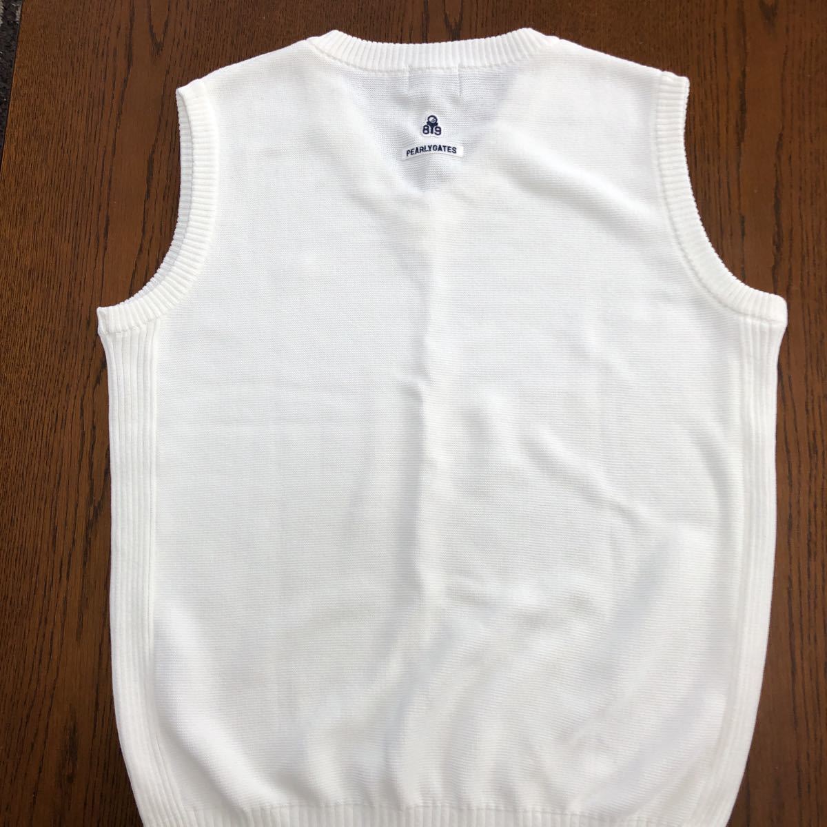 PEARLY GATES パーリーゲイツ ニットベスト - メンズ サイズ4(M) Disneyベストホワイトサイズ5の 光栓50 L SIZE ゴルフウェア(トップス) (パーリーゲイツ) メッシュ 人気 サイズ5