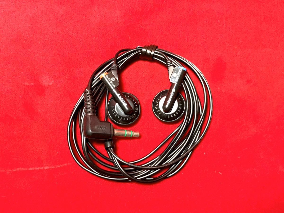 SONY ソニー 3.5㎜ ステレオ イヤホン MDR-E242 BLACK 動作品 レシーバー ウォークマン Headphones Sony - 242」(オーディオ機器) mdr-e Audio