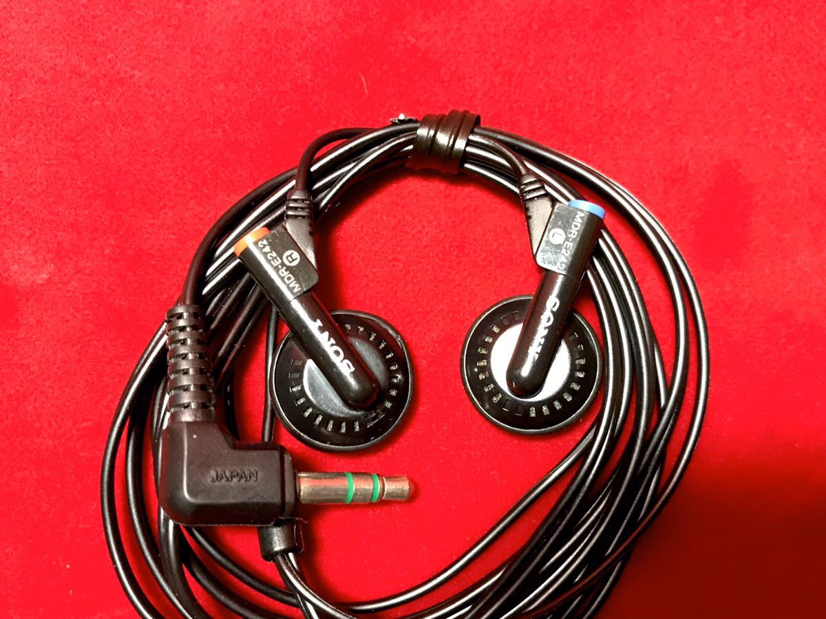 SONY ソニー 3.5㎜ ステレオ イヤホン MDR-E242 BLACK 動作品 レシーバー ウォークマン Headphones Sony - 242」(オーディオ機器) mdr-e Audio