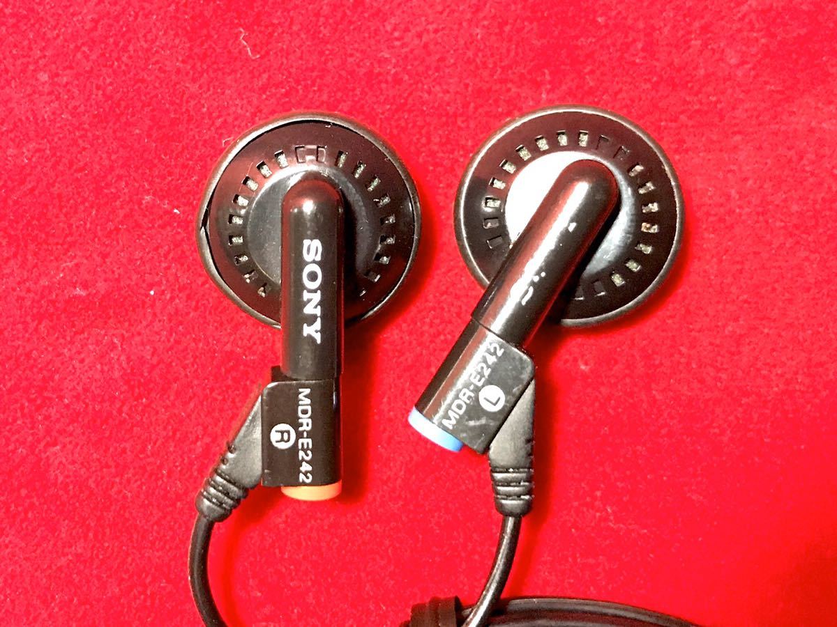 SONY ソニー 3.5㎜ ステレオ イヤホン MDR-E242 BLACK 動作品 レシーバー ウォークマン Headphones Sony - 242」(オーディオ機器) mdr-e Audio