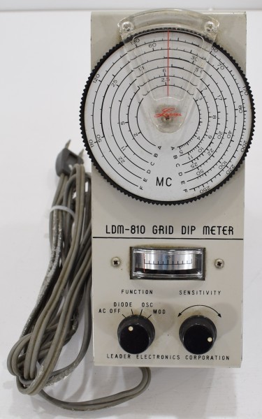 LEADER LDM-810 グリッドディップメーター 日本製 測定器 コイル付