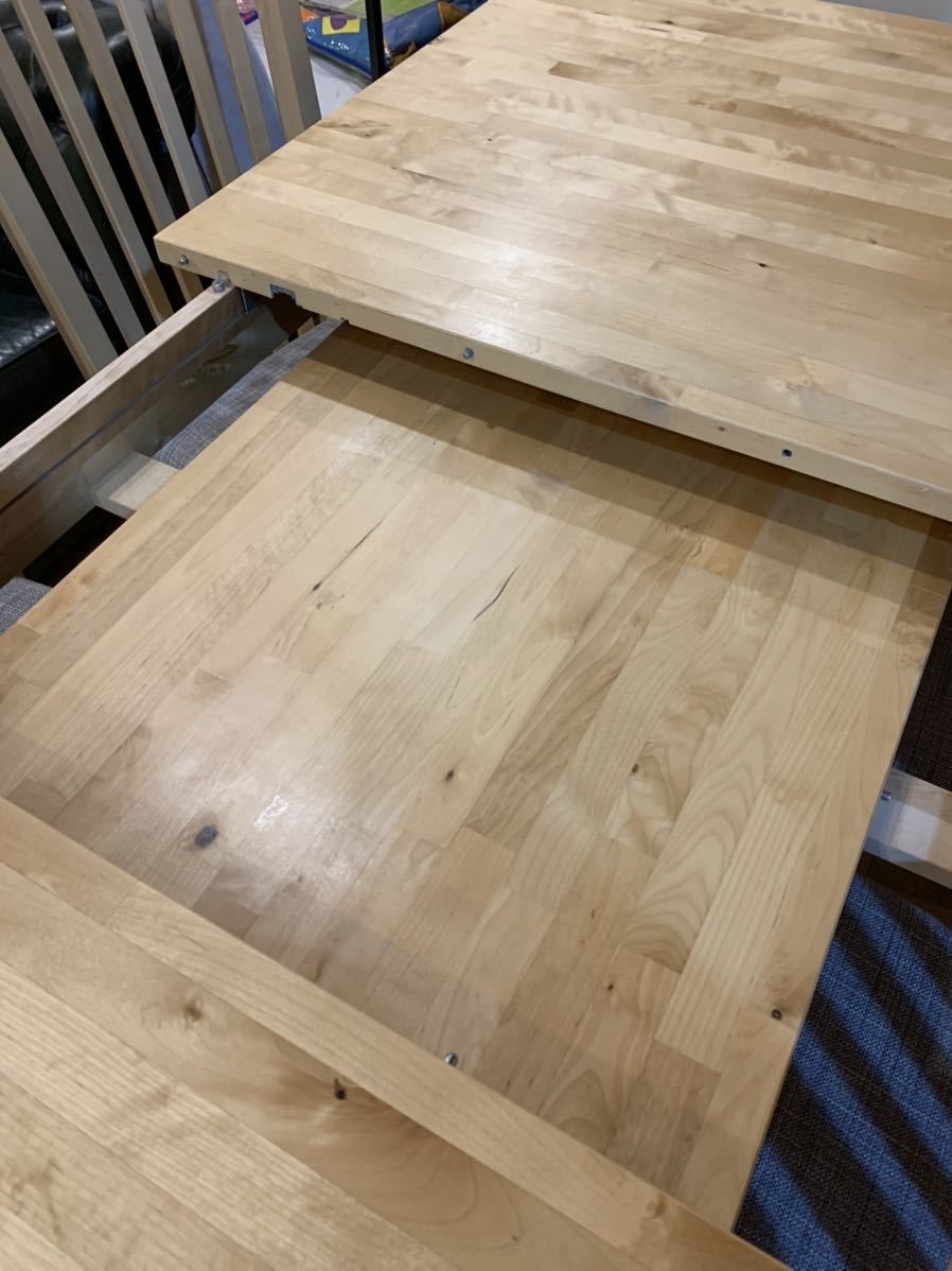 IKEA 伸縮ダイニングテーブル チェア セット ノールデン ノルネス 美品  