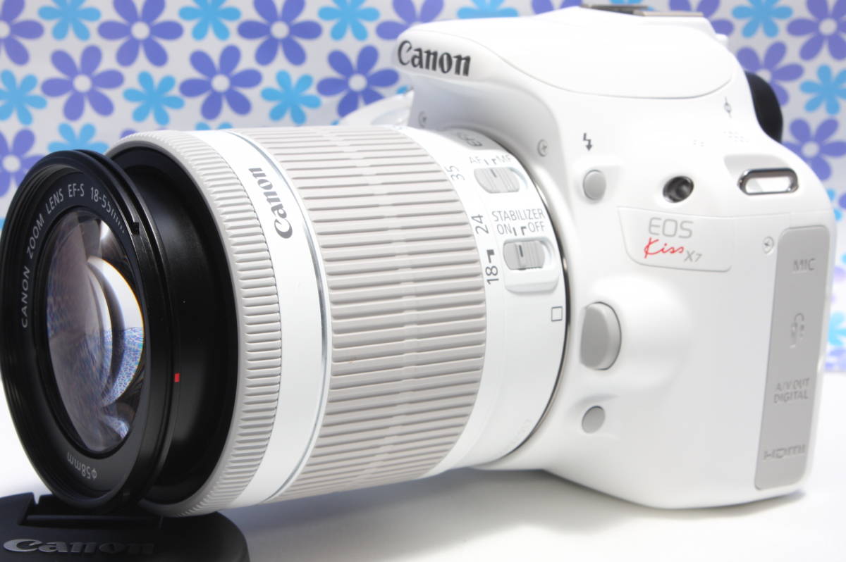 極上美品☆Canon キャノン EOS kiss X7☆希少なホワイトカラー☆軽量