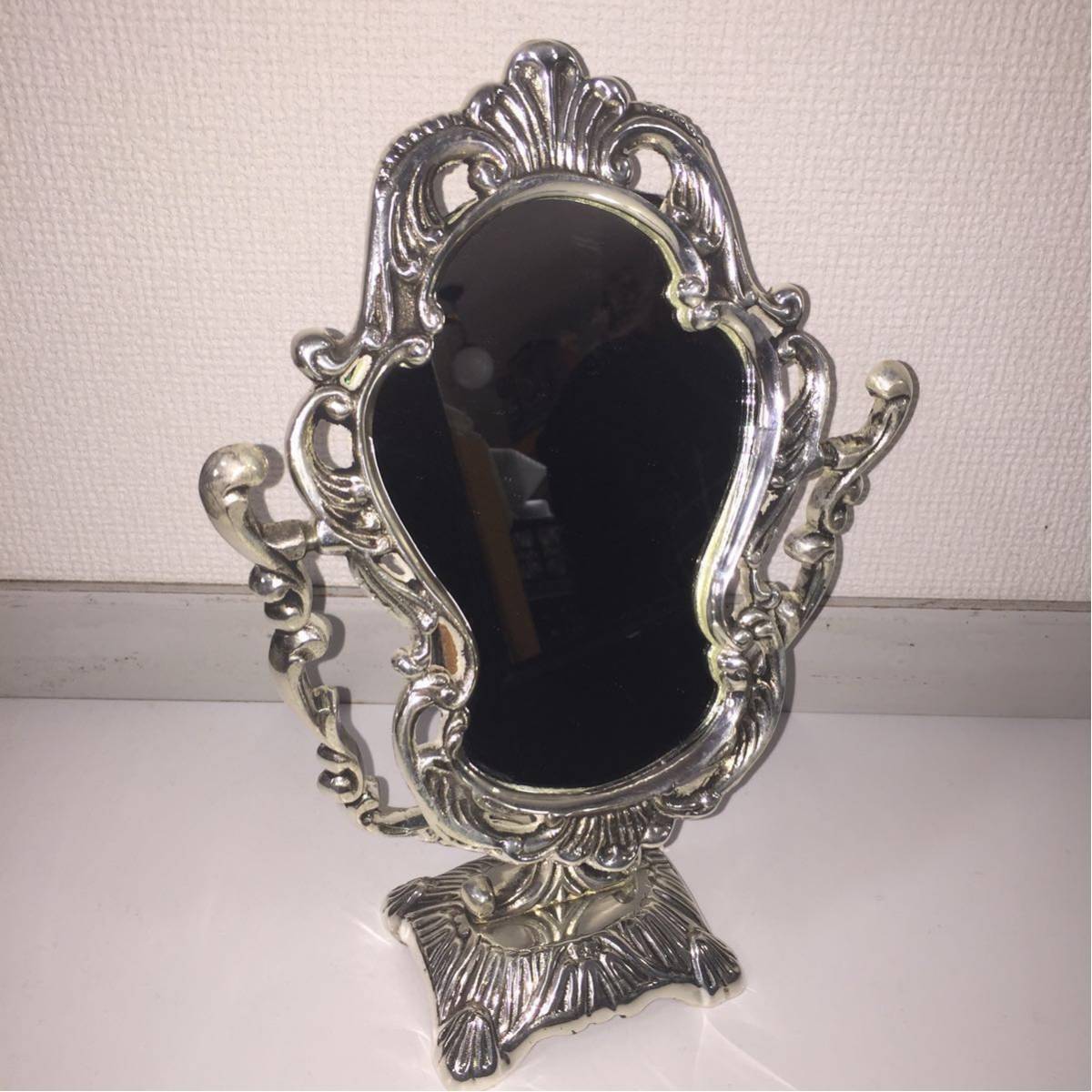 ヴィンテージ MFG VINTAGE ANTIQUE STAND MIRROR GOLDEN CO. 鏡 卓上