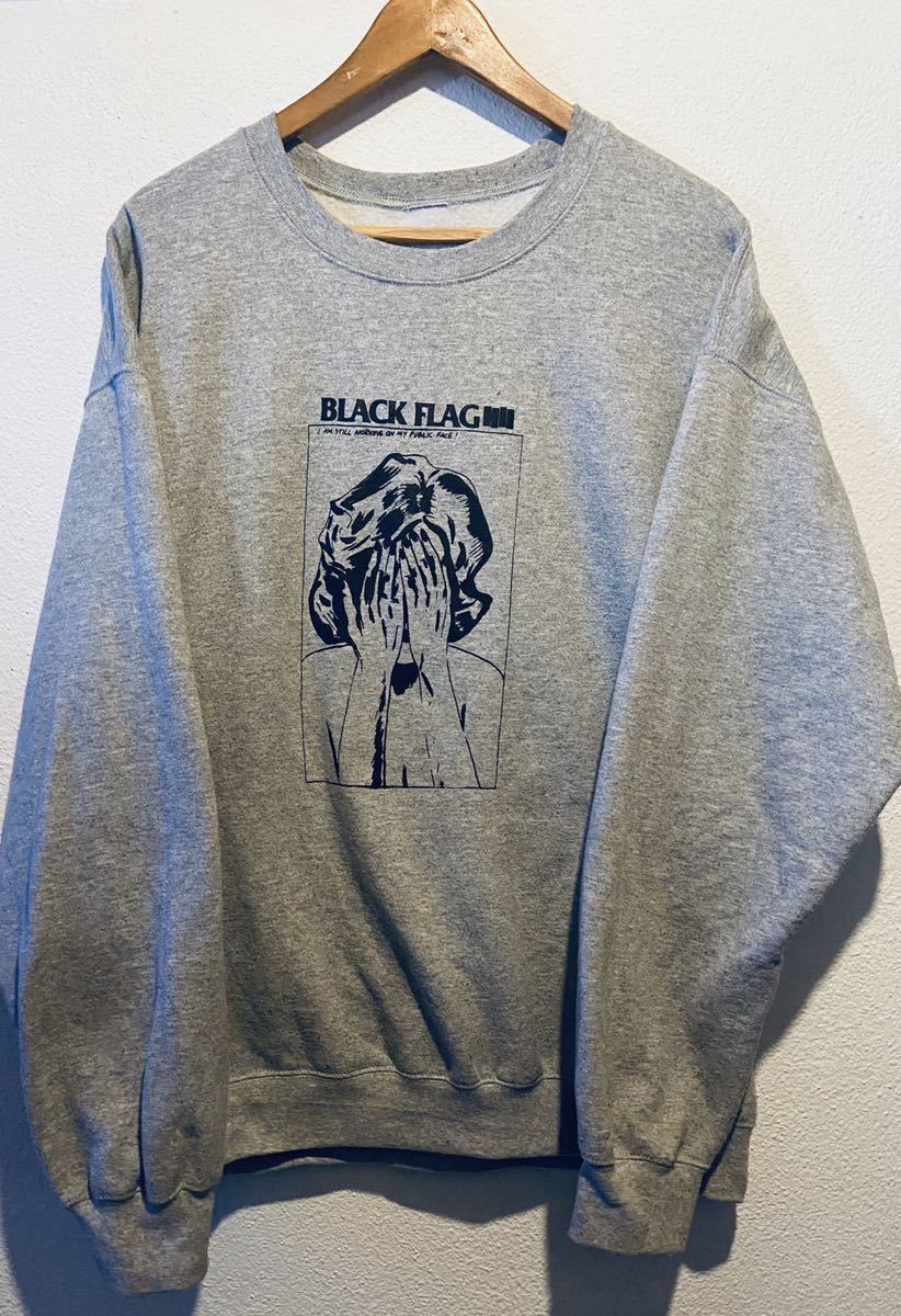 BLACK FLAG スウェット トレーナー レア 長袖 Tシャツ ブラック BLACK FLAG スウェット トレーナー レア 長袖 Tシャツ ブラック
