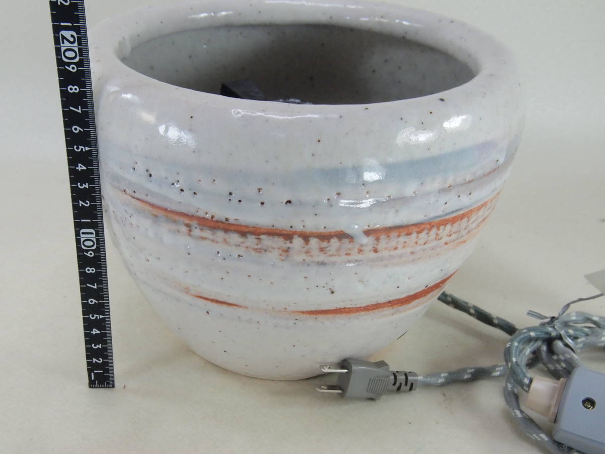 美品！ 野々田式 江戸火鉢 電熱器 3段階切替スイッチ付 手焙◇100v