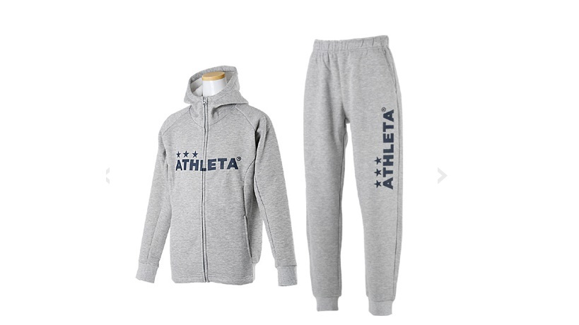  アスレタ ジュニア 上下スウェットスーツ グレー ATHLETA 160cm(上下セット)｜売買されたオークション情報、yahooの商品情報をアーカイブ公開 - オークファン ジャージ