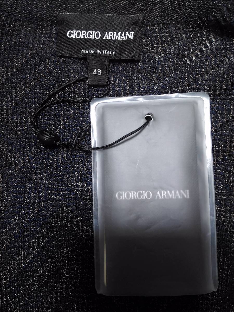 新品] GIORGIO ARMANI 幾何学模様の入った【メンズ・ジャガードニット