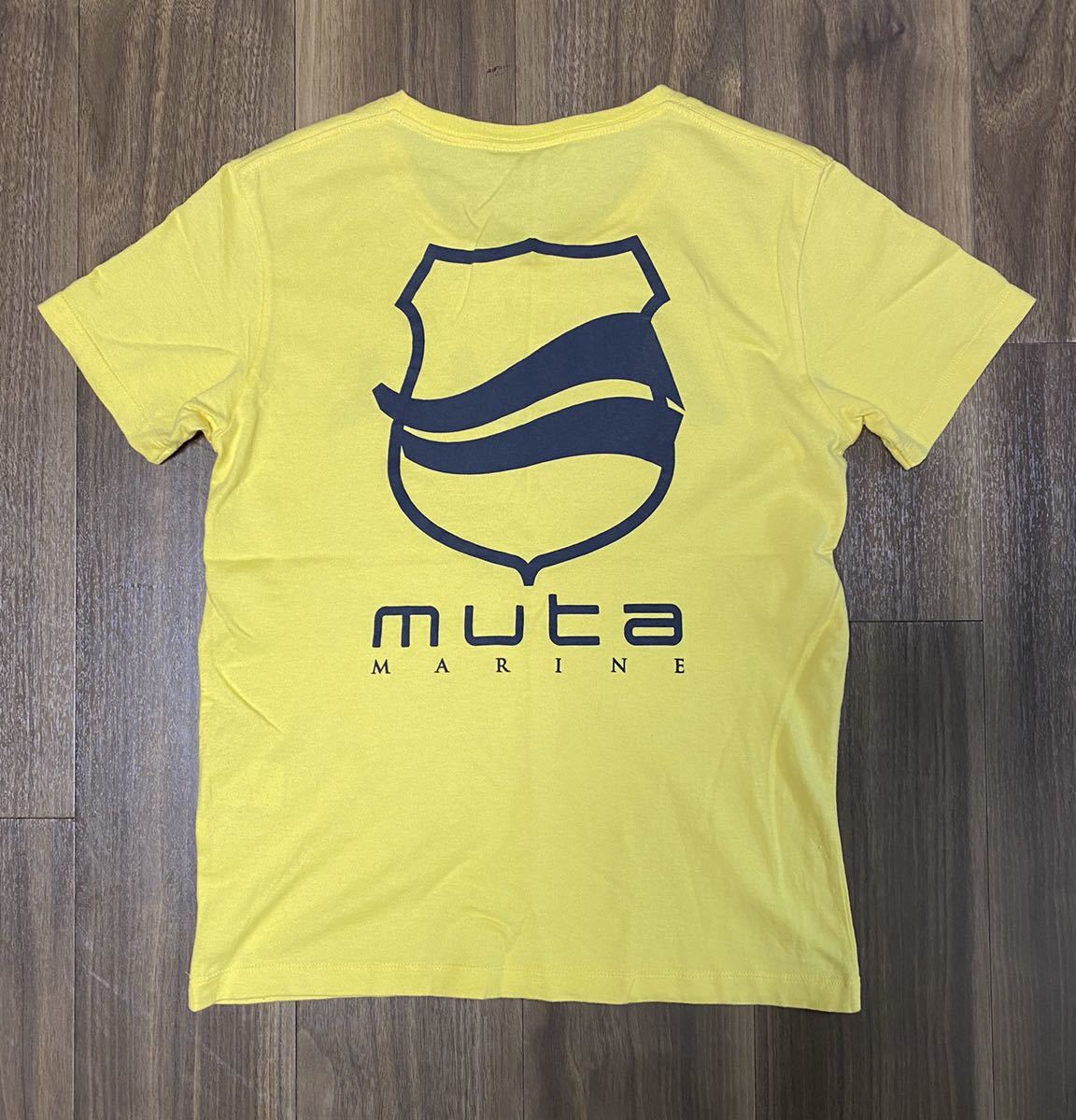 muta MARINE ムータマリン 半袖シャツ 蛍光イエロー/ネイビー muta marine/ムータマリンTシャツイエローS244