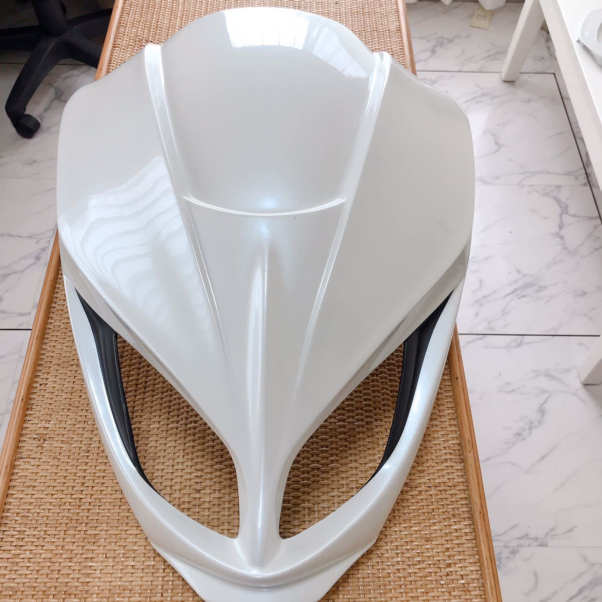 マジェスティ125 FI フロントサイドモール エアロ コマジェ カーボン調