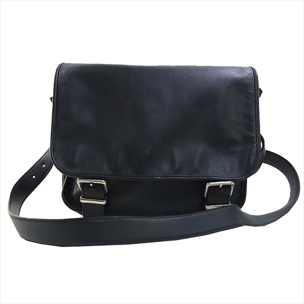 JIL SANDER NAVY レザーショルダーバッグ ブラック ジルサンダー JIL SANDER NAVY レザー ショルダー メッセンジャー