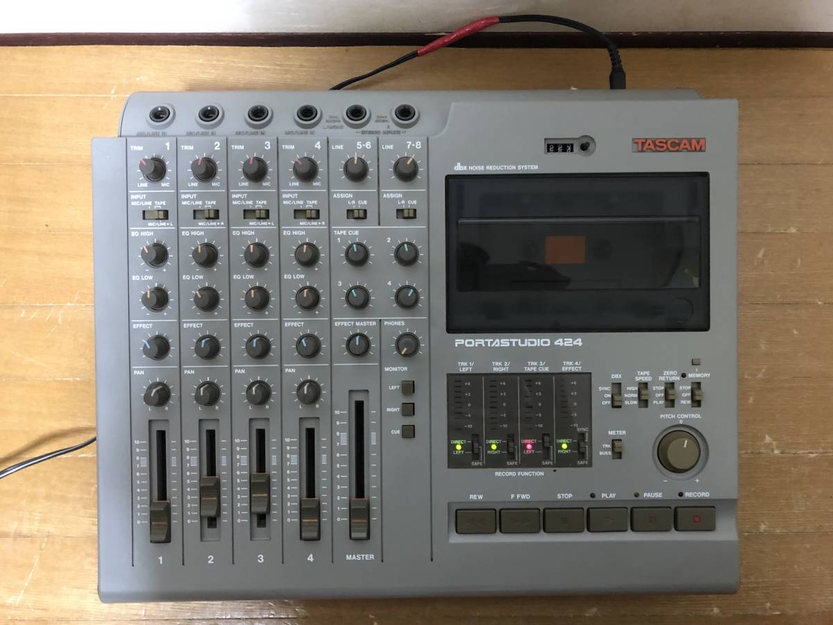 TASCAM PORTASTUDIO 424 マルチトラックレコーダー アダプター付き動作品