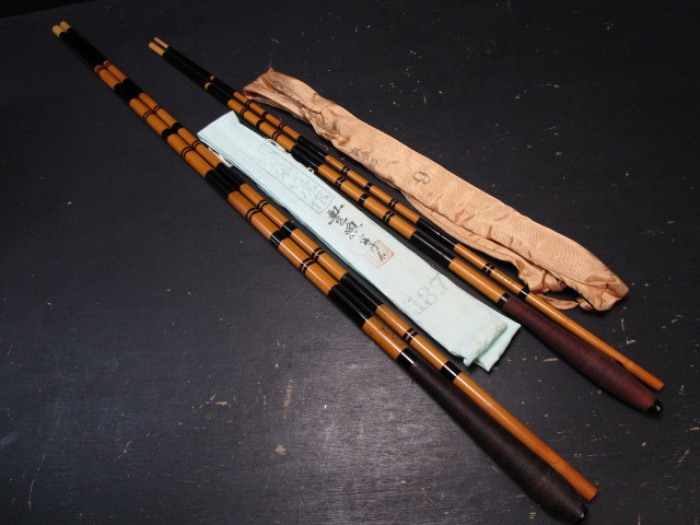 格安，人気SALE L12043 釣道具96 和竿 紀刀本竹虎作 野歩師 豊漁 ９尺 13.7尺 4.5本継 綿巻 漆上 竹竿 ロッド 栓 共袋 在銘 倒産品(ヘラブナ竿)｜売買されたオークション情報、yahooの商品情報をアーカイブ公開 - ヘラブナ竿、コイ竿