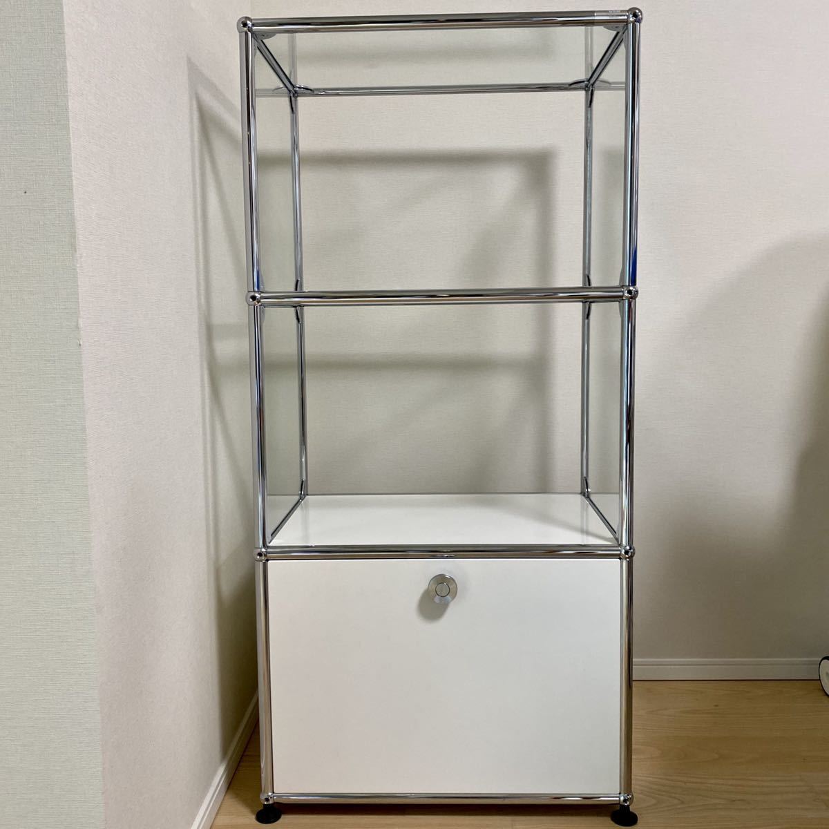 美品 USM Haller ハラー 1列3段 ガラス天板 キャビネット 【公式通販】