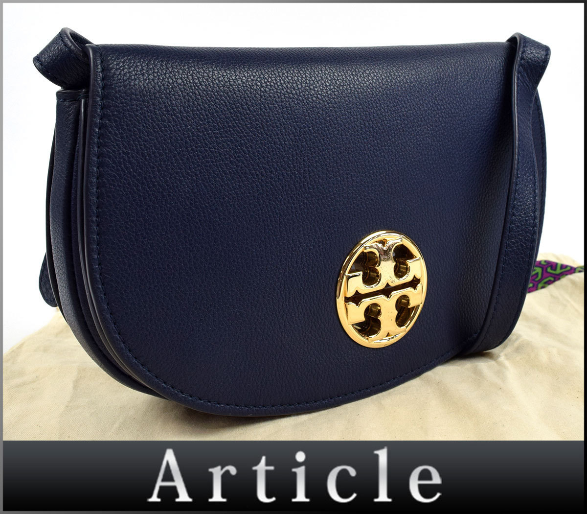 Tory Burch トリーバーチ ショルダーバッグ ポシェット 斜め掛け レザー 革 ゴールド金具 ネイビー 紺 保存袋付 レディース かばん バッグ 売買されたオークション情報 Yahooの商品情報をアーカイブ公開 オークファン Aucfan Com
