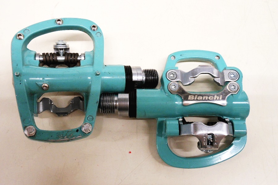 徳山)BIANCHI ビアンキ 2WAYペダル チェレステ R1120B 2379 B200506K03A