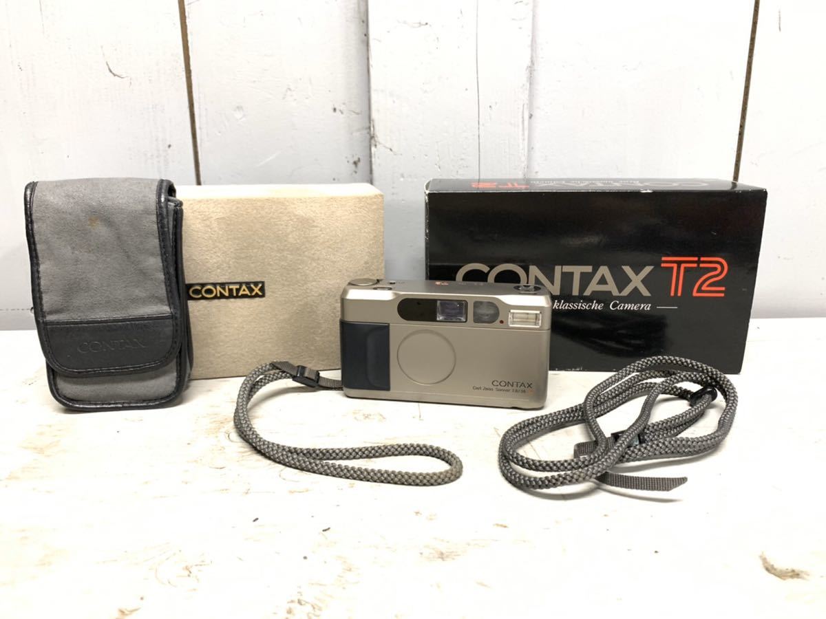 美品 コンタックス T2 箱付き CONTAX ティーツー フィルム カメラ 作動