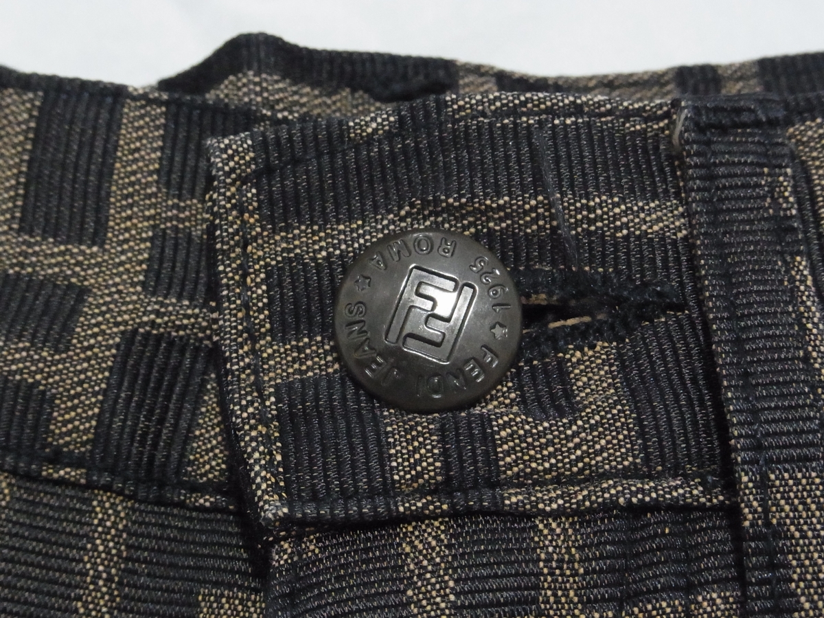 ☆美品☆ 90s イタリア製 FENDI フェンディ ズッカ柄 テーパード  