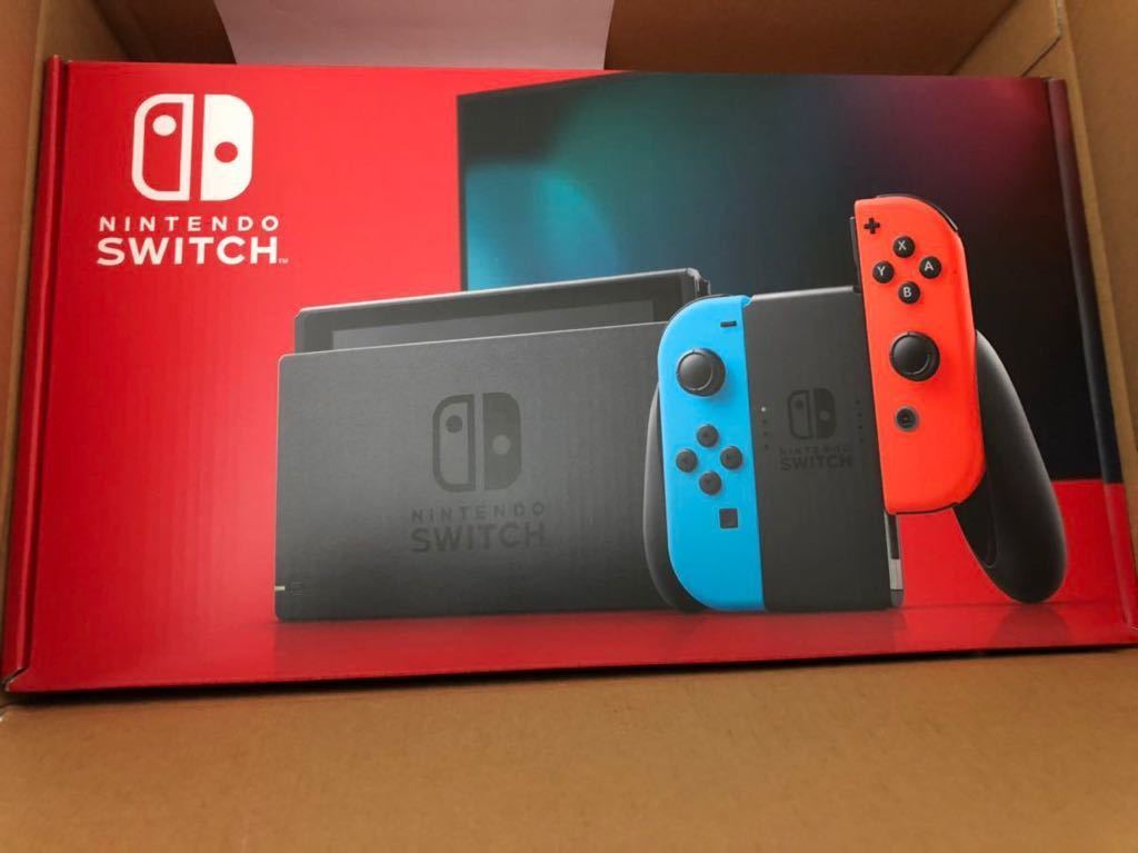 新品未開封 新型 Nintendo Switch 本体 ネオンブルー/ネオンレッド 