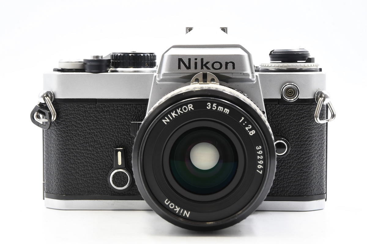 Sランク 美品 完動品 Nikon FE Ai 35mm F2 1ヶ月保証付き ◇ Nikon ニコン FE + AI NIKKOR 35mm F2.8 フィルムカメラ 広角単焦点