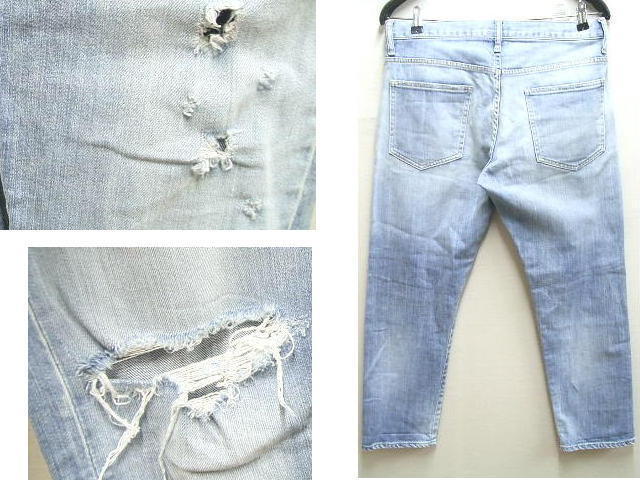即決[L]ロンハーマン 15AW アンクルカット スリム ストレッチ ダメージ 