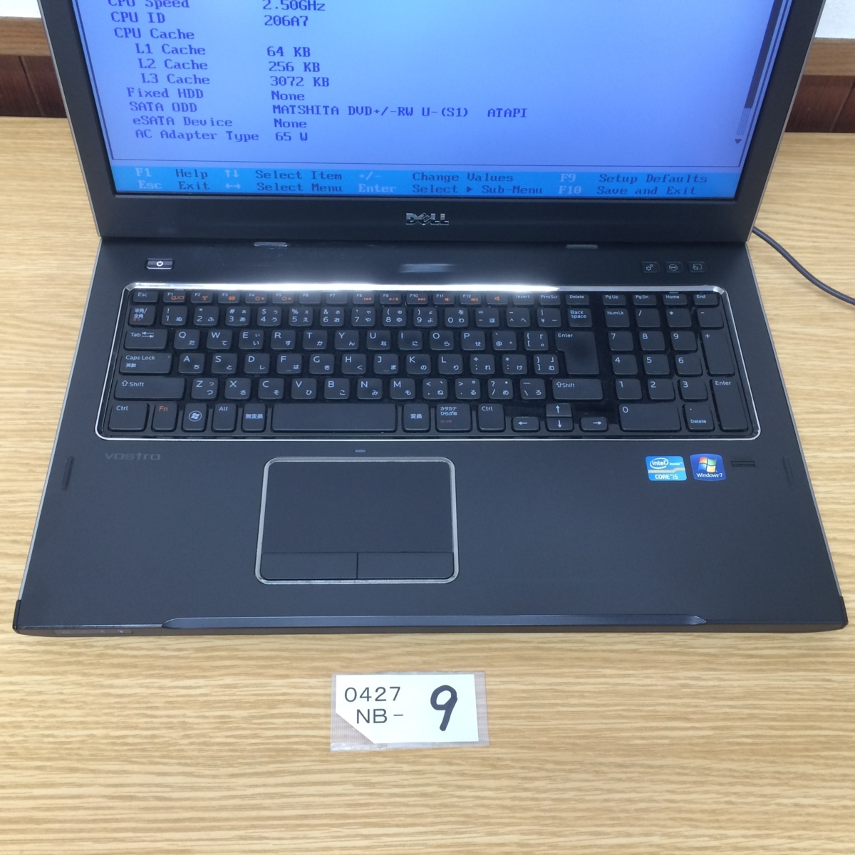 ジャンク☆DELL デル Vostro 3750 Core i7 2670QM 2.20GHz