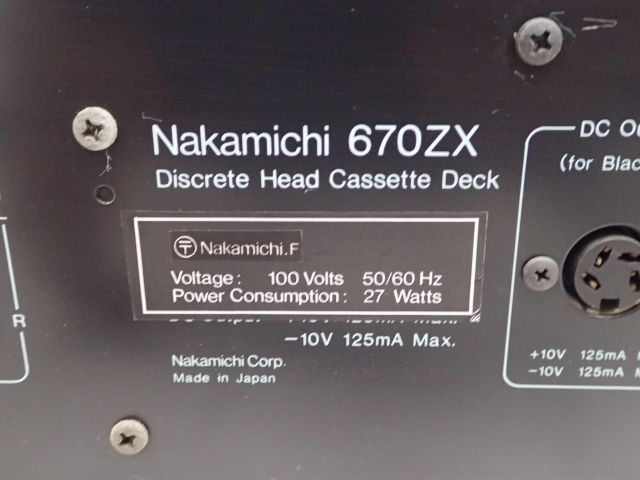 Nakamichi 670ZX ナカミチ カセットデッキ プレーヤー⁄レコーダー