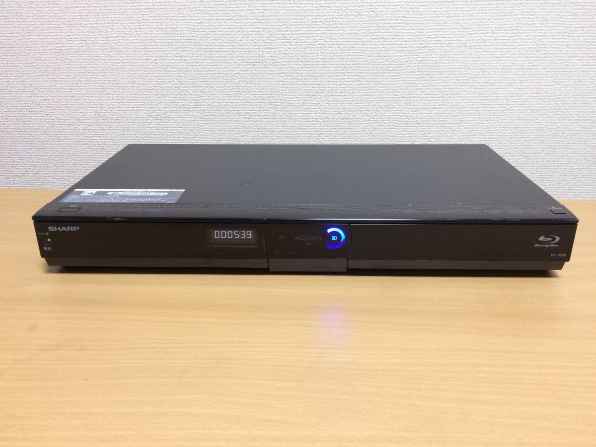 動作OK 人気 SHARP BD-S520 ブルーレイレコーダー リモコン付き シャープ アクオス ブルーレイレコーダー BD-S520 HDD 500GB 3D対応