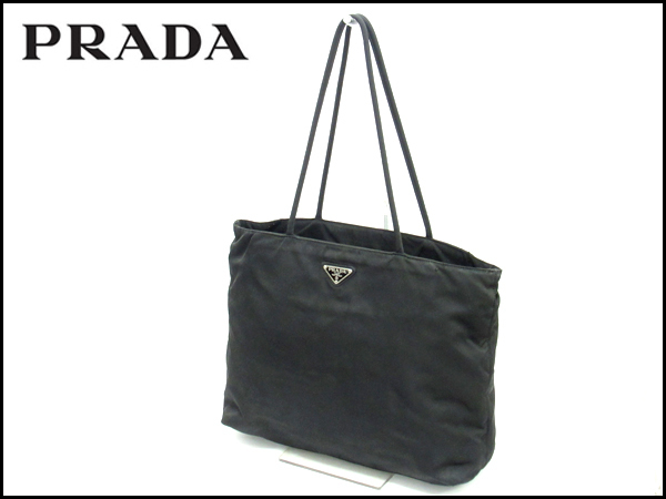 TS PRADA/プラダ ナイロン トートバッグ ブラック A4ファイル収納OK 通勤・通学などに♪