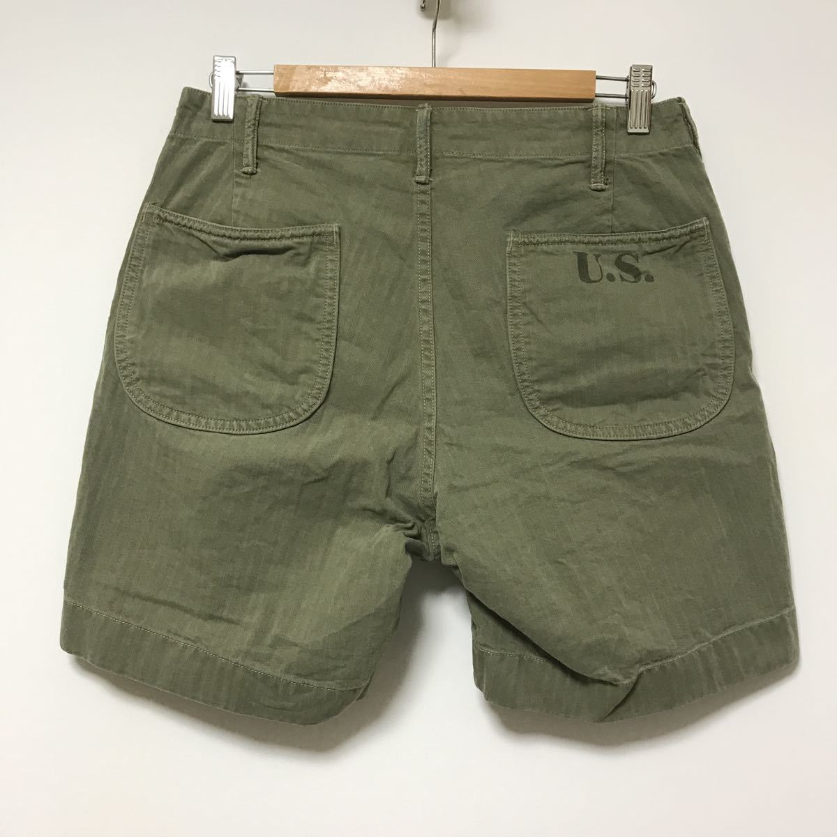 美品 RRL ヘリンボーン ツイル 13 star ボタン ショーツ ショート