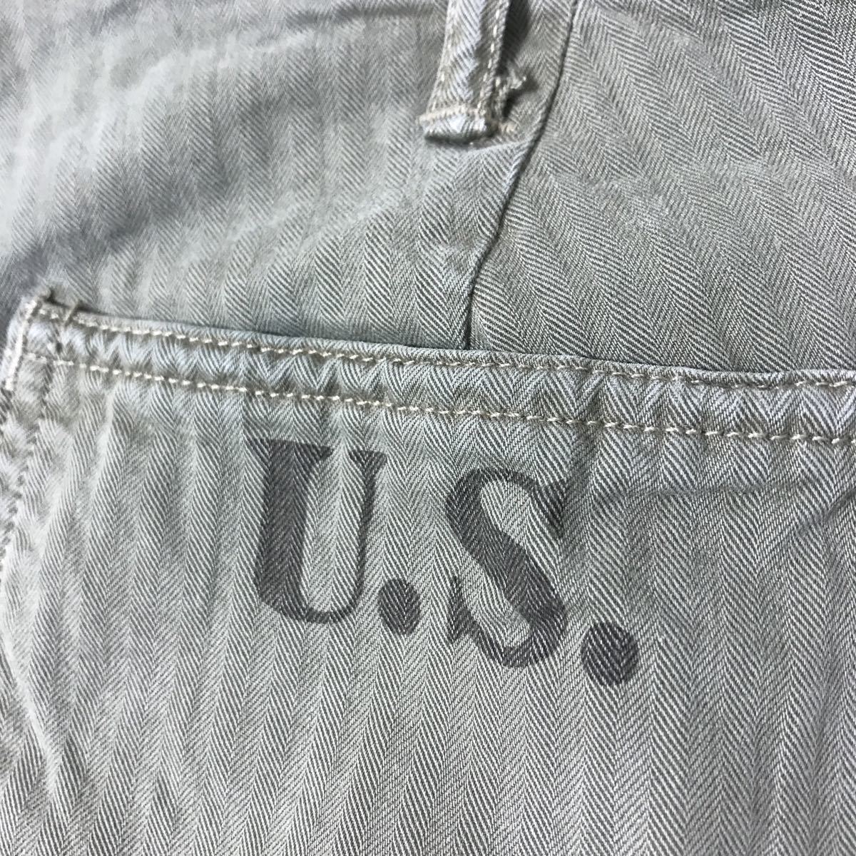 美品 RRL ヘリンボーン ツイル 13 star ボタン ショーツ ショート