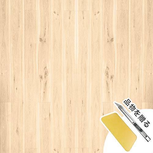 新品◆即決! 壁紙 リメイクシート 木目調 カッティングシート ふすま紙 はがせる壁紙 壁紙シール ライトグレー フェルトスキーじー付き_1