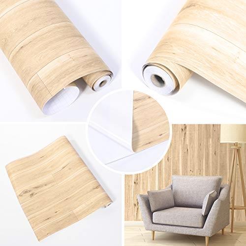 新品◆即決! 壁紙 リメイクシート 木目調 カッティングシート ふすま紙 はがせる壁紙 壁紙シール ライトグレー フェルトスキーじー付き_4