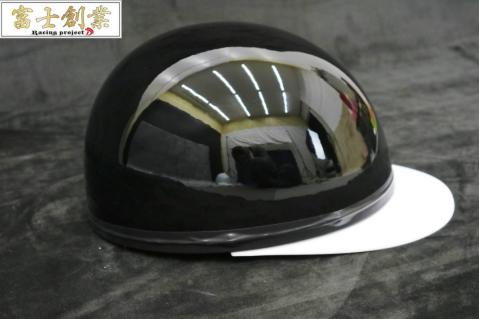 コルク半 黒S 三つボタン/キャップ ヘルメット 汎用COLORブラック 旧車