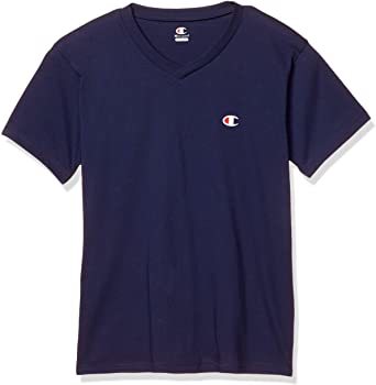 セール！ネイビー L [チャンピオン] VネックTシャツ(ワンポイント) CM1HR202 メンズ_1