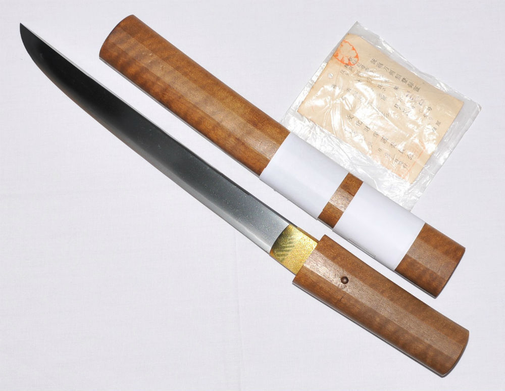 ◎加州住兼若 八寸七分 金着せハバキ 白鞘入 銘 ju