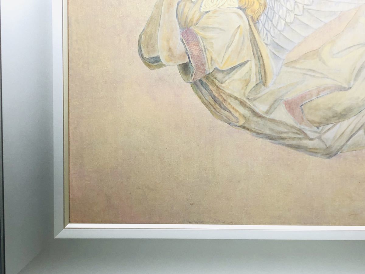 iΦ【真作】箱崎正秋 山湖 共シール 絵画 日本画 10号 肉筆 美術品 ◇竹内滋祇『天使』 日本画 F10号 肉筆 共シール 共箱 真作保証 美品