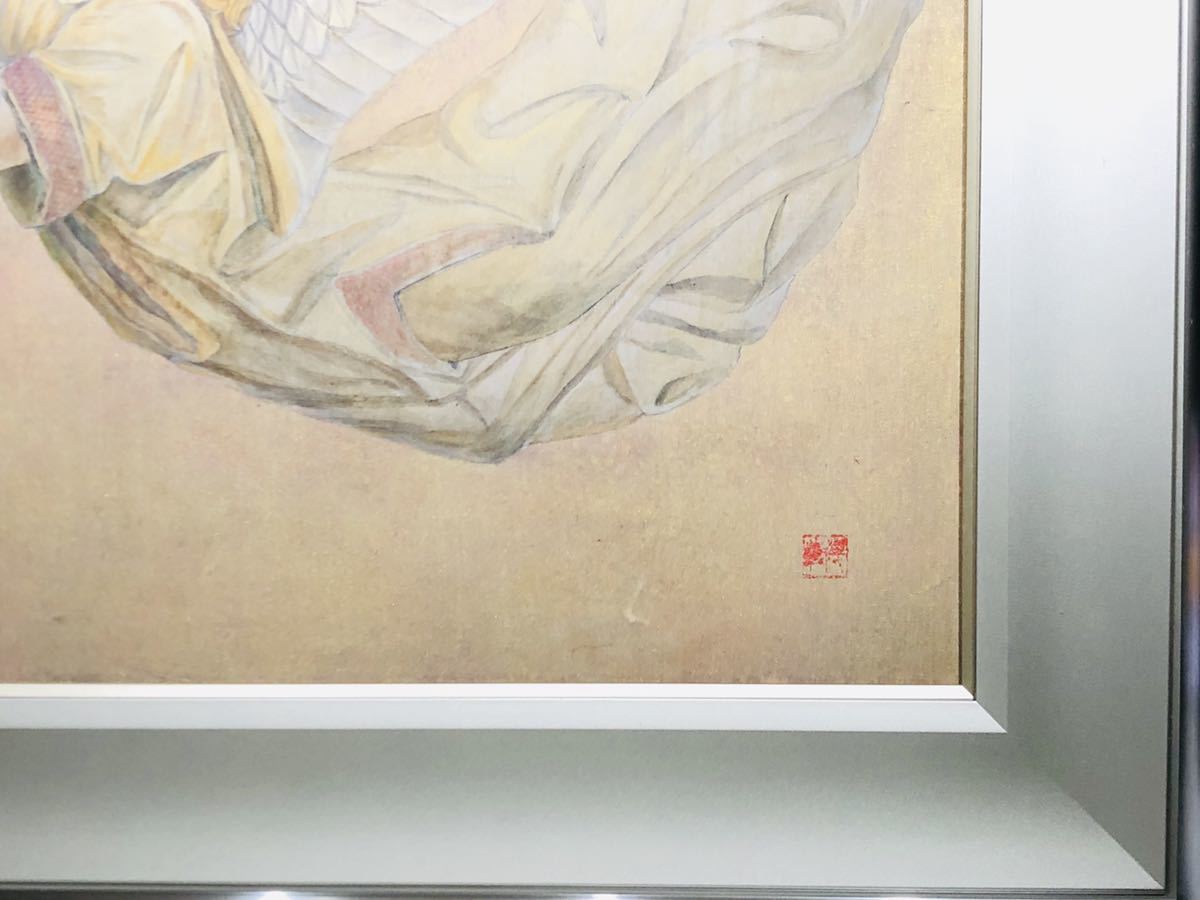 ◇竹内滋祇『天使』 日本画 F10号 肉筆 共シール 共箱 真作保証 美品