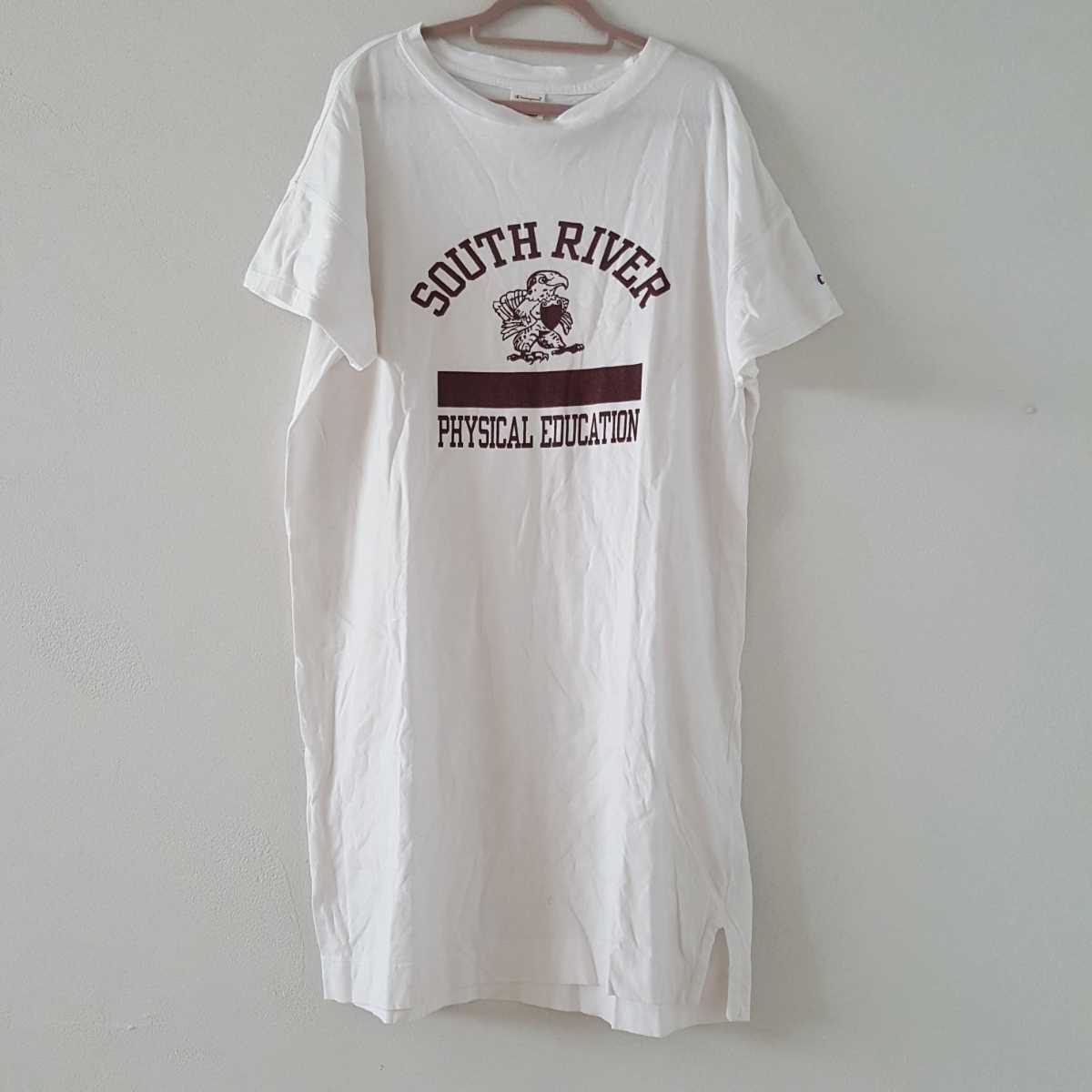 Oa 124 0606 Champion チャンピオン レディース 半袖tシャツワンピース 白 オシャレ トレンド カジュアル スポーツミックス 古着lサイズ 女性用 売買されたオークション情報 Yahooの商品情報をアーカイブ公開 オークファン Aucfan Com