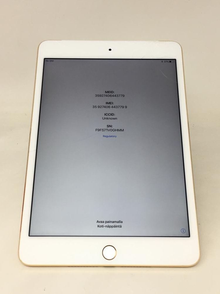 最終販売です 489【ジャンク品】 iPad mini4 64GB softbank ゴールド /080