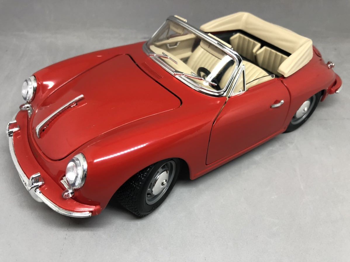 ブラーゴ 1/18 PORSCHE 356B CABRIOLET 1961 イタリー製 BBURAGO 1/18 ダイキャスト製ミニカー