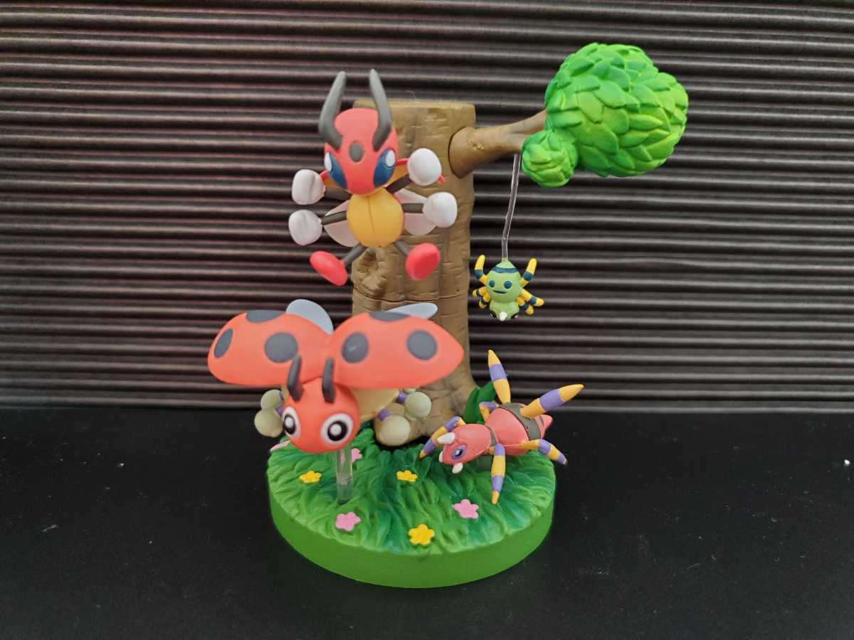 ぜんこくばん 立体ポケモン図鑑 第4集 イトマル アリアドス レディバ 