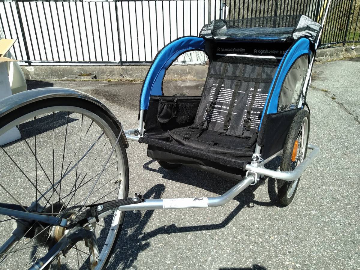 | バイクトレーラー バイクトレーラー,キッズトレーラー - リノコネクション 二人乗り チャイルドトレーラー トレーラー サイクルトレーラー キッズ ハニービー II＞ 子供用自転車トレーラー、2人乗り折りたたみ式フレーム チャイルド take2 １歳