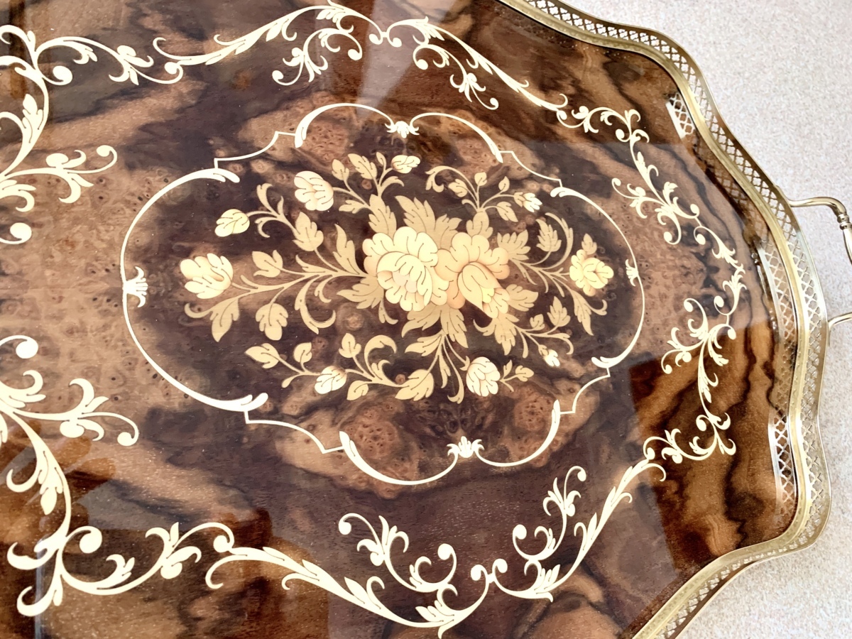 未使用 美品 お得です！ PATURZO GIOVANNI イタリア製 象嵌細工 花