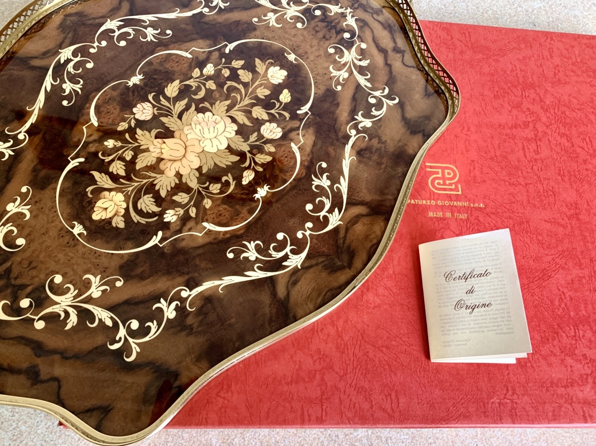 未使用 美品 お得です！ PATURZO GIOVANNI イタリア製 象嵌細工 花