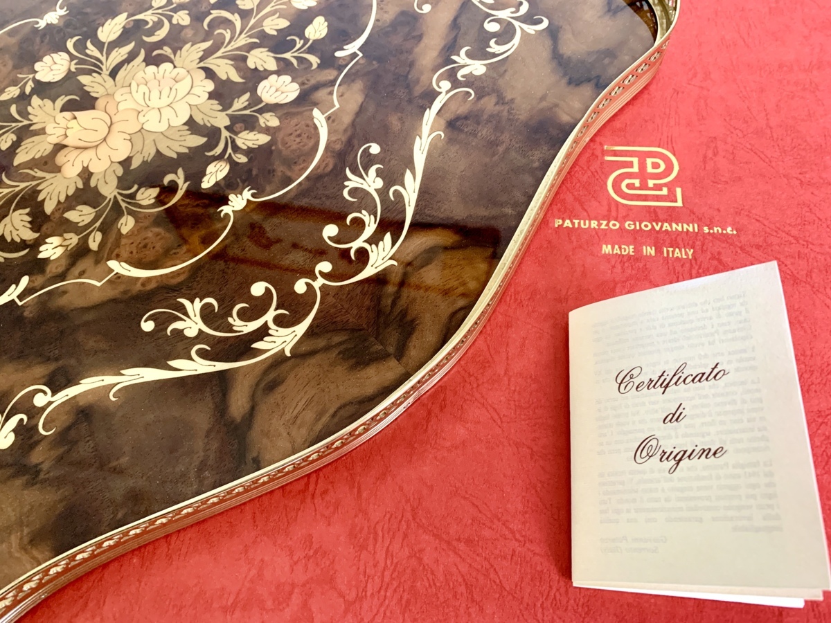 未使用 美品 お得です！ PATURZO GIOVANNI イタリア製 象嵌細工 花