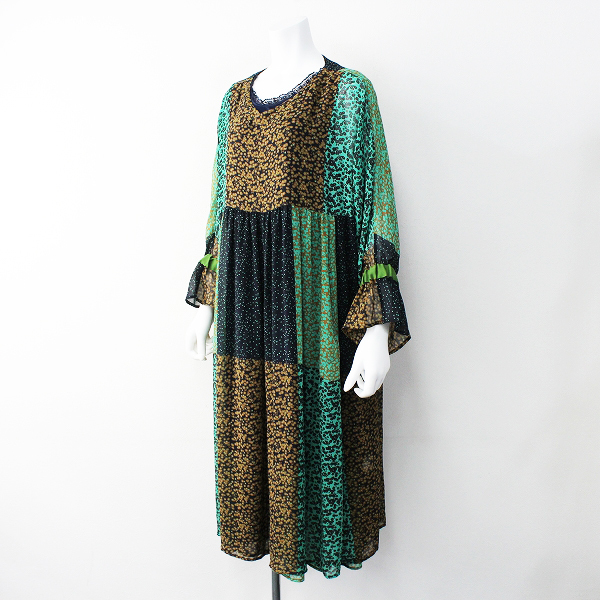19 定価2 7万 大きいサイズ As Know As Olaca アズノゥアズ オオラカ ゆれる景色重なる夢のワンピース グリーン その他 売買されたオークション情報 Yahooの商品情報をアーカイブ公開 オークファン Aucfan Com