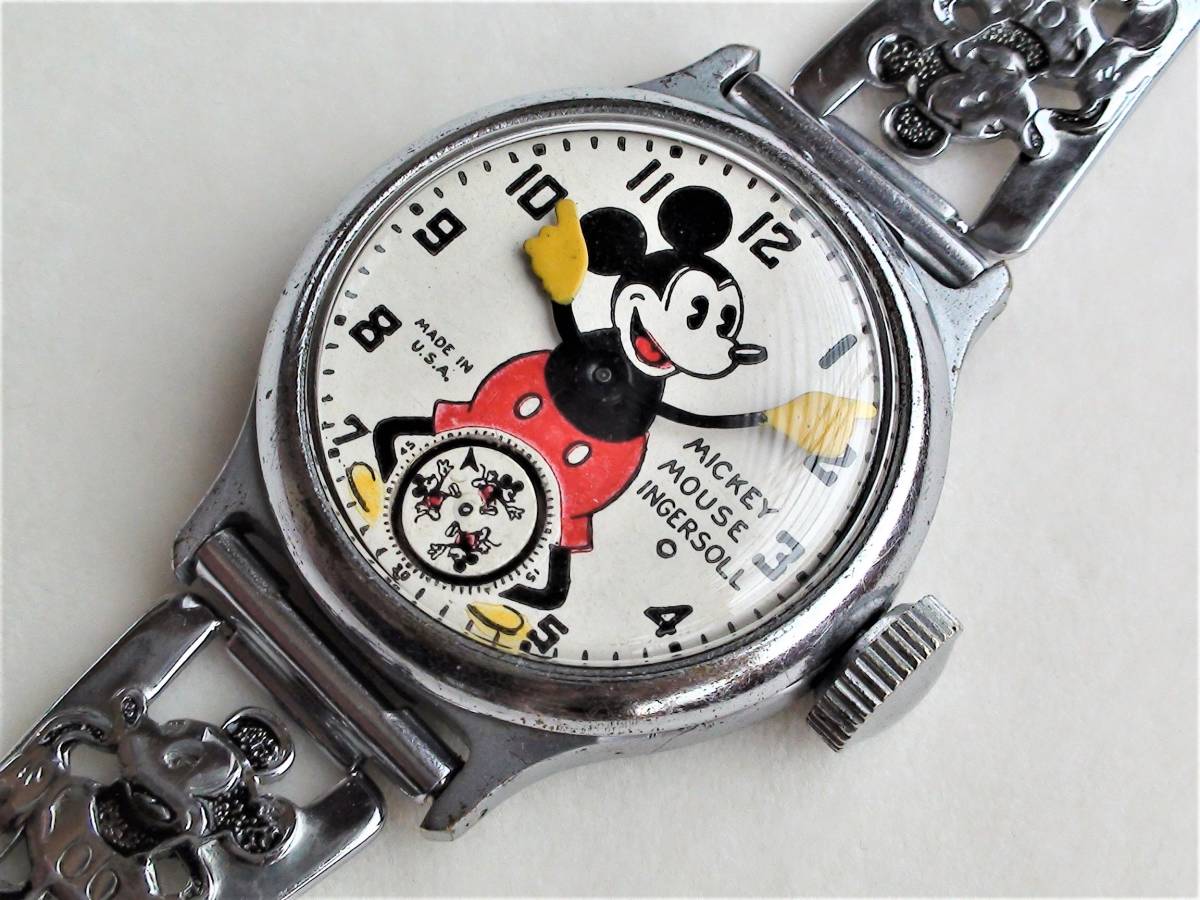 1935年製 INGERSOLL MICKEY 腕時計 BOX ギャラ付き 超美品 OH済 